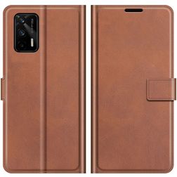 Mobigear Wallet Realme GT Hülle Klapphülle Geldbörse - Braun