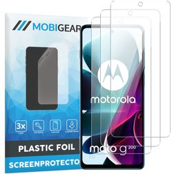 Mobigear Motorola Moto G200 5G Displayschutz Schutzfolie - Hüllenfreundlich (3er Pack)