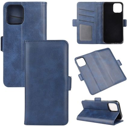 Mobigear Slim Magnet iPhone 12 Pro Max Hülle Klapphülle Geldbörse - Blau