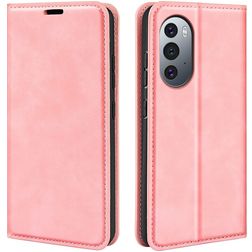 Mobigear Retro Slim Motorola Edge X30 Hülle Klapphülle Geldbörse - Pink