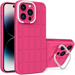 Mobigear Cube iPhone 14 Pro Hardcase Backcover mit Ständer - Magenta