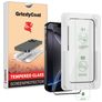 GrizzlyCoat AlignPro iPhone 16 Pro Max Panzerglas Gehärtetes Glas Displayschutz - Hüllenfreundlich + Applikator - Schwarz