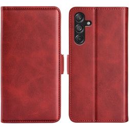 Mobigear Slim Magnet Samsung Galaxy M55 Hülle Klapphülle Geldbörse - Rot