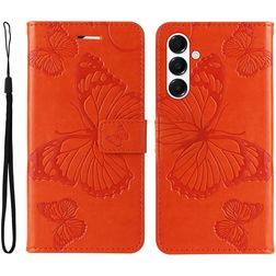 Mobigear Butterfly Samsung Galaxy A26 Hülle Klapphülle Geldbörse - Orange