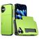 Mobigear Card iPhone 18 Hülle Hardcase Backcover Stoßfest mit Kartenhalter - Grün