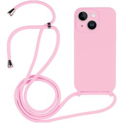 Mobigear Lanyard iPhone 14 Silikon Handykette - Pink