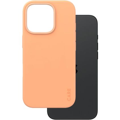 CARE by PanzerGlass Fashionable iPhone 16 Pro Silikon MagSafe Hülle Backcover - Peachy