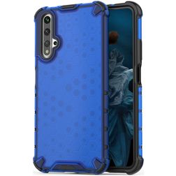 Mobigear Honeycomb Huawei Nova 5T Hülle Hardcase Backcover Stoßfest - Blau