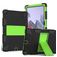 Mobigear ShieldStand Samsung Galaxy Tab A8 10.5 (2021) Hülle Kunststoff,Silikon Backcover + Ständer - Schwarz / Grün
