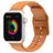 Mobigear Dashed Silikon Apple Watch Armband Dornschließe - 49/46/45/44 mm - Cognac