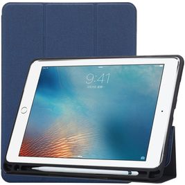 Mobigear Tri-Fold Gel iPad Pro 10.5 Zoll (2017) Hülle TPU,Kunstleder Klapphülle + Stifthalter - Blau