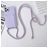 Mobigear Lanyard Card iPhone 15 Pro Silikon Handykette mit Kartenhalter - Lila