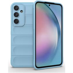 Mobigear Bumpy Samsung Galaxy A55 Hülle Flexibles TPU Backcover - Blau