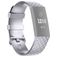 Mobigear Cross Silikon Fitbit Charge 3 Armband Dornschließe - Silber