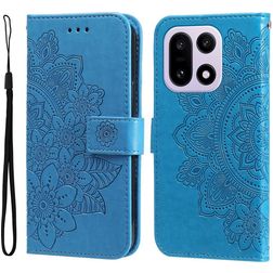 Mobigear Flowers OnePlus 15 Hülle Klapphülle Geldbörse - Blau