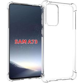 Mobigear Cushion Durchsichtig Samsung Galaxy A73 Hülle Flexibles TPU Backcover Stoßfest - Transparent