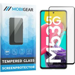 Mobigear Premium Samsung Galaxy M53 Panzerglas Gehärtetes Glas Displayschutz - Hüllenfreundlich - Schwarz