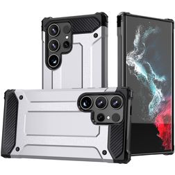 Mobigear Outdoor Samsung Galaxy S24 Ultra Hülle Hardcase Backcover Stoßfest - Silber