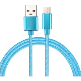 Mobigear Nylon USB-A auf USB-C Kabel 1 Meter - Blau Mobigear Nylon USB-A auf USB-C Kabel 1 Meter - Blau