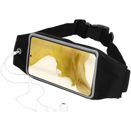 Mobiparts Comfort Fit Belt Handyhalterung Joggen Samsung Galaxy S22 Sporthülle Neopren Gürtel - Schwarz