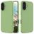 Mobigear Rubber Touch iPhone 16 Silikon Hülle Backcover - Grün