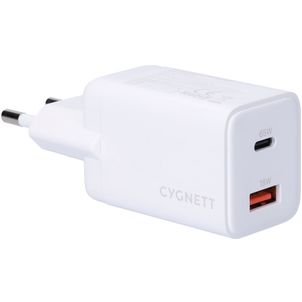 Cygnett Powerplus Dual USB / USB-C Power Delivery 65W - Weiß
