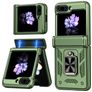 Mobigear Armor ring Samsung Galaxy Z Flip 7 FE Hülle Hardcase Backcover Stoßfest mit Ringhalter - Grün