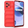 Mobigear Bumpy Realme C35 Hülle Flexibles TPU Backcover - Rot
