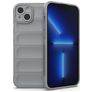 Mobigear Bumpy iPhone 14 Plus Hülle Flexibles TPU Backcover - Grau