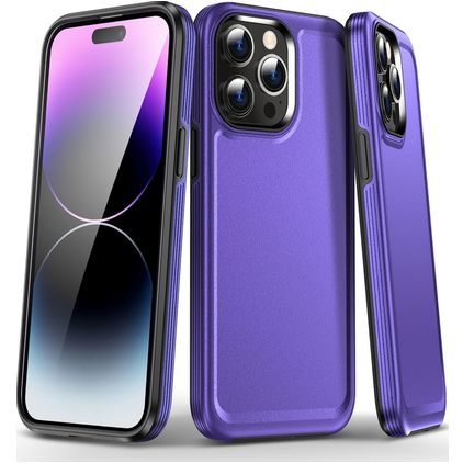 Mobigear Slim Armor iPhone 15 Pro Hülle Hardcase Backcover Stoßfest - Lila