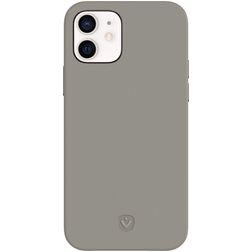 Valenta Snap Luxe iPhone 12 Mini Hülle Echtes Leder Backcover - Grau