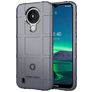 Mobigear Rugged Shield Nokia 1.4 Hülle Flexibles TPU Backcover Stoßfest - Grau