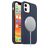 Mobigear Rubber Touch iPhone 12 Mini Silikon MagSafe Hülle Backcover - Marineblau