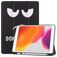 Mobigear Tri-Fold Gel iPad 9 (2021) Hülle TPU,Kunstleder Klapphülle + Stifthalter - Do Not Touch