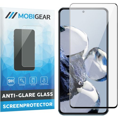 Mobigear Premium Xiaomi 12T Pro Panzerglas Gehärtetes Glas Displayschutz - Hüllenfreundlich - Schwarz