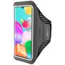 Mobiparts Comfort Fit Handyhalterung Joggen Samsung Galaxy A41 Sporthülle Neopren Sportarmband - Schwarz
