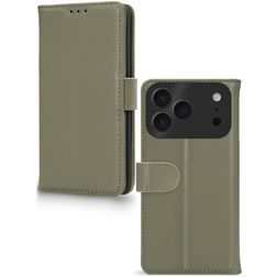 Mobilize Premium Gelly iPhone 17 Pro Hülle Klapphülle Geldbörse - Grün