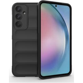 Mobigear Bumpy Samsung Galaxy A55 Hülle Flexibles TPU Backcover - Schwarz
