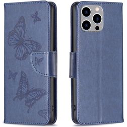 Mobigear Butterfly iPhone 15 Pro Max Hülle Klapphülle Geldbörse - Blau