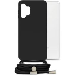 Mobilize Lanyard Gelly Samsung Galaxy A13 4G Flexibles TPU Handykette - Schwarz