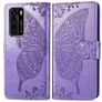 Mobigear Butterfly Huawei P40 Hülle Klapphülle Geldbörse - Lila