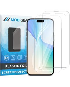 Mobigear iPhone 15 Displayschutz Schutzfolie - Hüllenfreundlich (3er Pack)