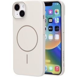Mobiparts Slim Line iPhone 14 MagSafe Hülle Hardcase Backcover - Off White