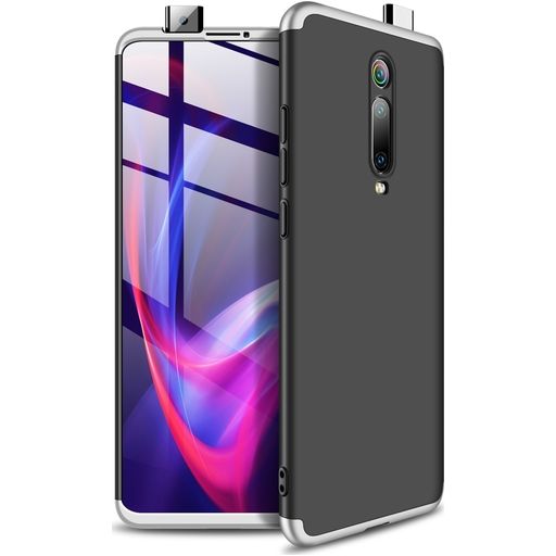 Mobigear TriGuard Xiaomi Mi 9T Hülle Hardcase Backcover - Schwarz / Silber