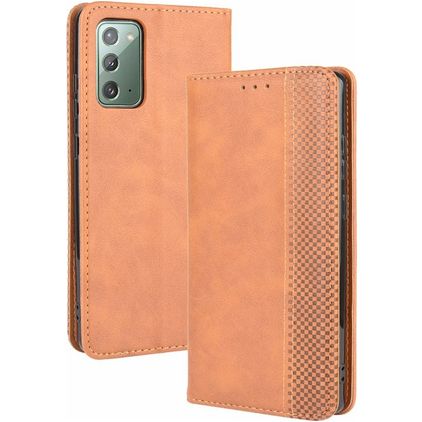 Mobigear Sensation Samsung Galaxy S20 FE Hülle Klapphülle Geldbörse - Cognac