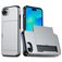 Mobigear Card iPhone 17e Hülle Hardcase Backcover Stoßfest mit Kartenhalter - Silber