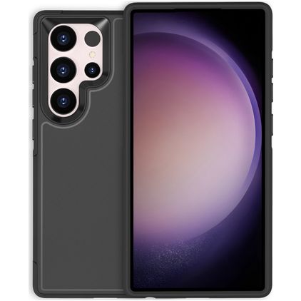 Mobigear Traveller Samsung Galaxy S23 Ultra Hülle Hardcase Backcover Stoßfest - Schwarz