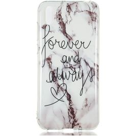 Mobigear Marble Huawei Y5 (2019) Hülle Flexibles TPU Backcover - White Marble
