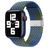 Mobigear Braided Nylon Apple Watch Armband Klappschließe - 42/41/40/38 mm - Blau / Grün