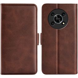 Mobigear Slim Magnet HONOR Magic 4 Lite Hülle Klapphülle Geldbörse - Braun